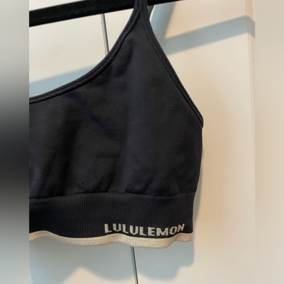 Lululemon Iconic Sweat Bra in Black / Ocean Mist Sz 4 - Picture 8 of 11